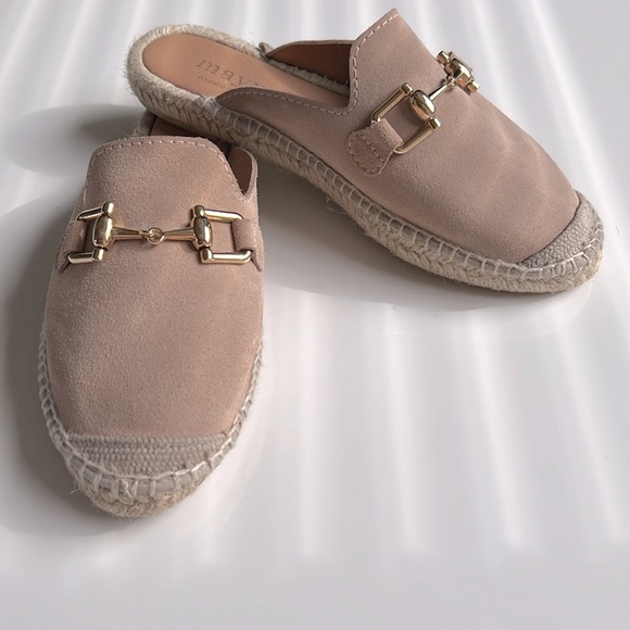 Maypol made in Spain Espadrilles suede leather with decorative metallic detail - Picture 2 of 7